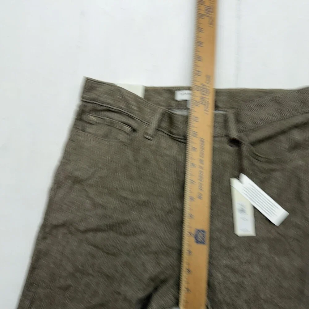 Banana Republic Linen-Cotton Traveler Pants Mens 30x32 Brown Slim Fit Tapered